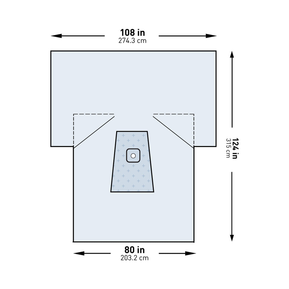 McKesson Sterile Lower Extremity Drape, 108 x 80 x 124 Inch-Orthopedic Drape McKesson Lower Extremity Drape 108 W X 80 W X 124 L Inch Sterile