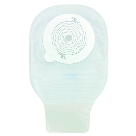 Securi-T One-Piece Drainable Transparent Ostomy Pouch, 9 Inch Length, 1/2 to 2 Inch Flange-"Ostomy Pouch Securi-T One-Piece System 9 Inch Length Flat, Trim To Fit 1/2 to 2-1/2 Inch Stoma Drainable"