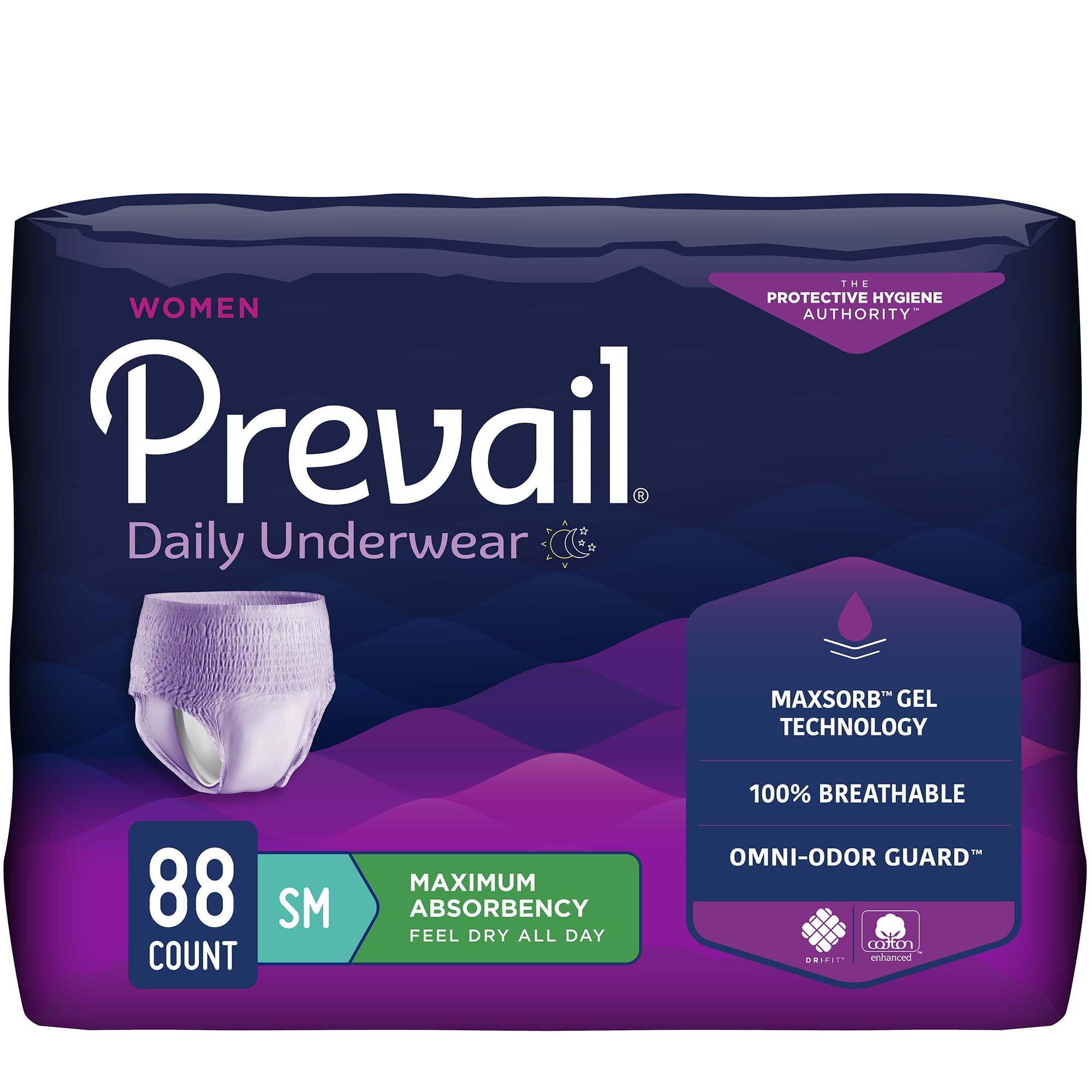 Prevail® Daily Underwear Maximum Absorbent Underwear, Small - Incontinence>Adult Briefs and Protective Undergarments - Fir...