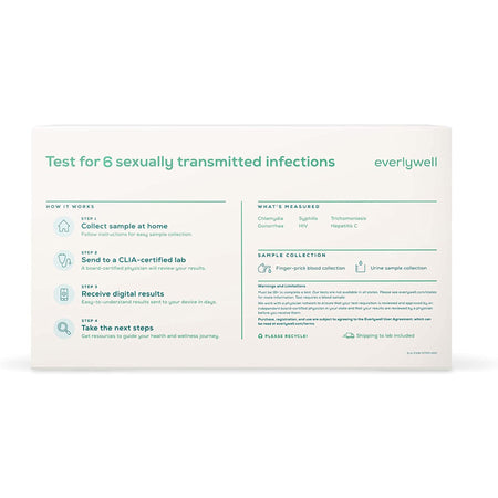 Everlywell Sexually Transmitted Diseases Test for Men-Specimen Collection and Transport Kit Everlywell Test Cup / Collection Card Sterile