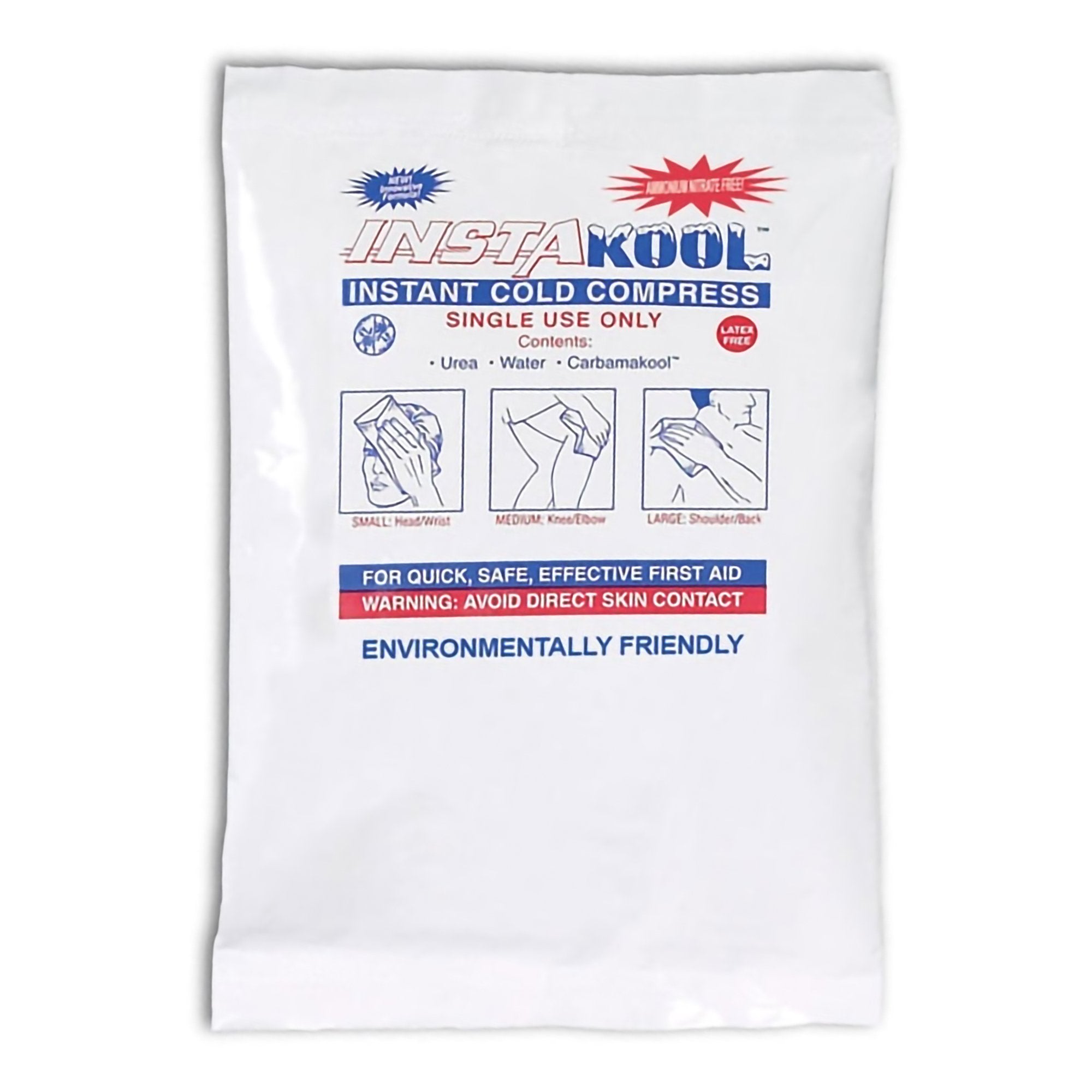 InstaKool Instant Cold Pack, 6 x 8-3/4 Inch-Instant Cold Pack InstaKool General Purpose Large 6 X 8-3/4 Inch Plastic / Urea / Water / CarbamaKool Disposable