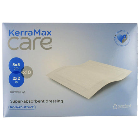 KerraMax Care Super Absorbent Wound Dressing, 2 x 2 Inch-Super Absorbent Dressing KerraMax Care 2 X 2 Inch Square