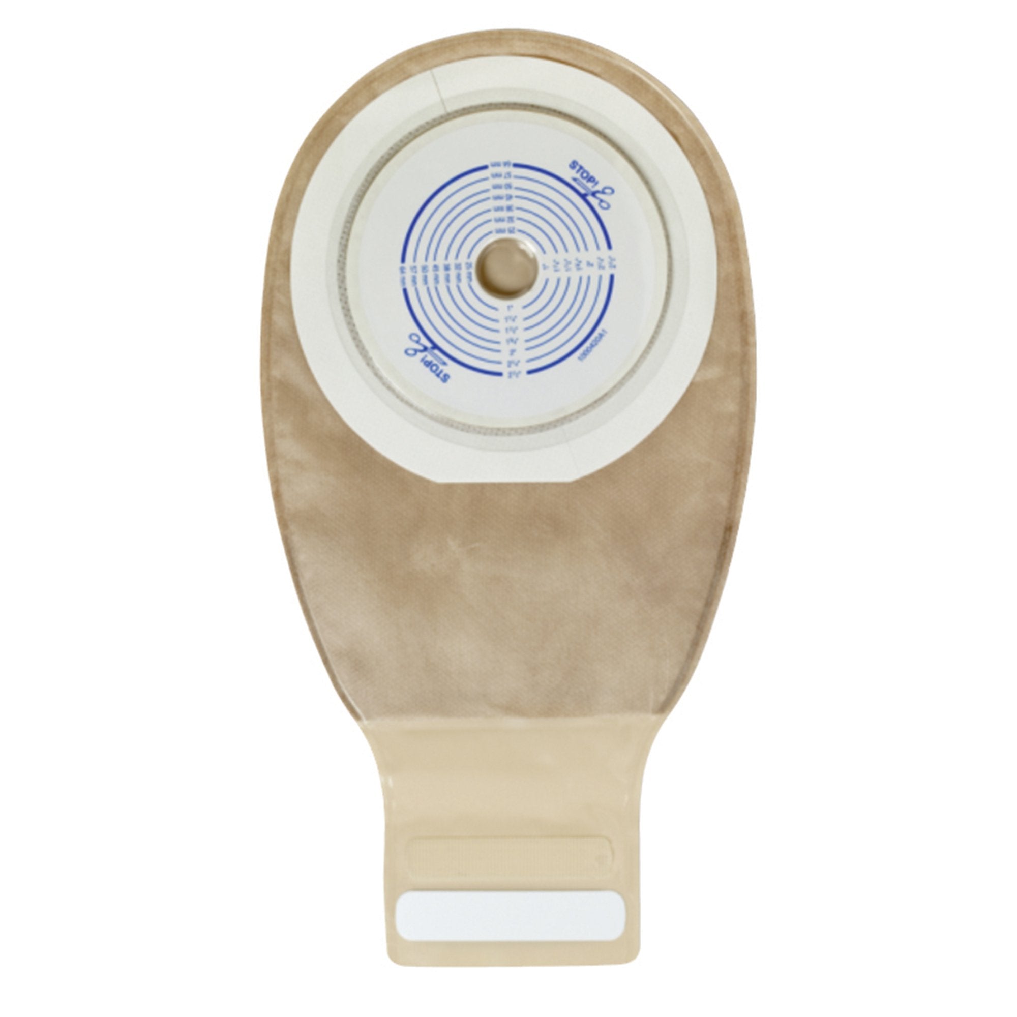 Esteem + One-Piece Drainable Beige Filtered Ostomy Pouch, 12 Inch Length, 3/4 to 2 Inch Stoma-Ostomy Pouch Esteem+ One-Piece System 12 Inch Length Trim to Fit 3/4 to 2-1/2 Inch Stoma Drainable