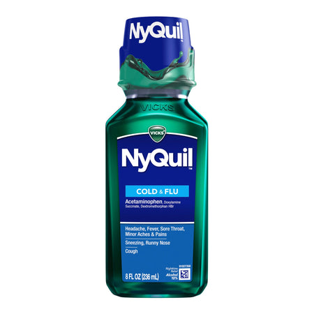 Vicks NyQuil Cold & Flu Nighttime Relief Liquid - Pharmaceuticals>Over the Counter>Cough and Cold Relief - Procter & Gamble