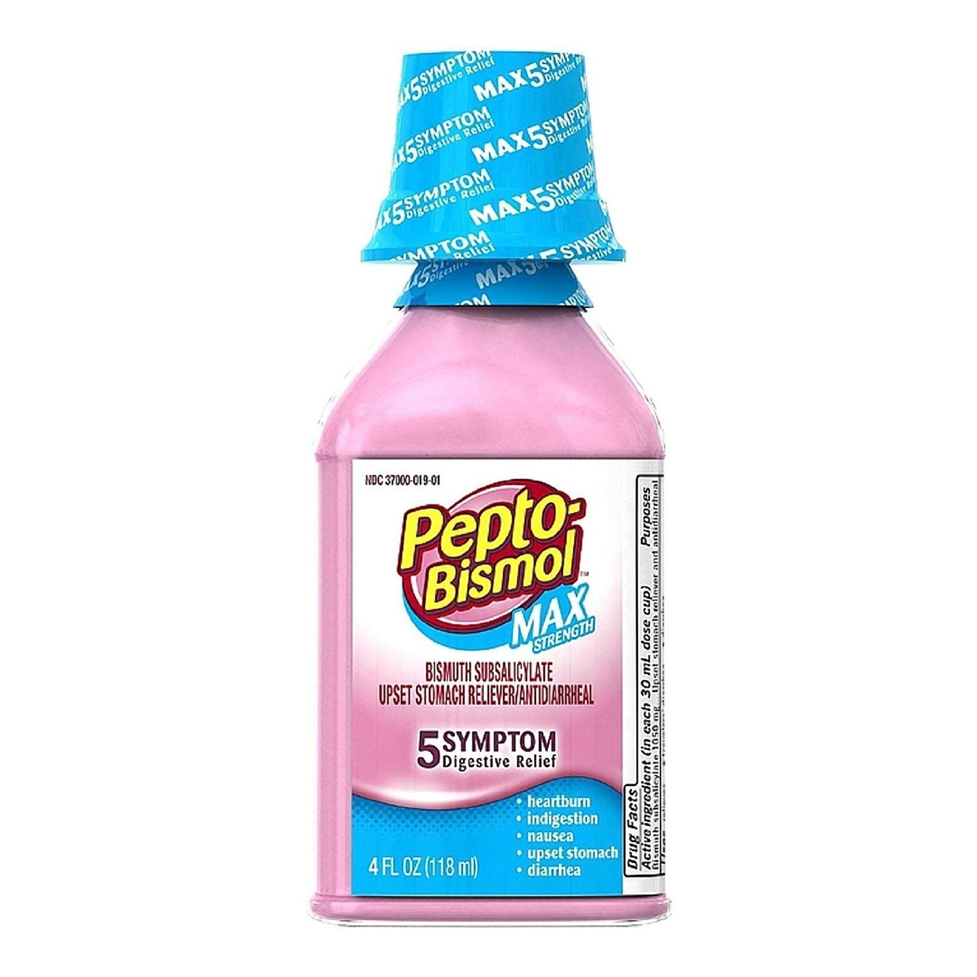 Pepto-Bismol Ultra Bismuth Subsalicylate Upset Stomach Reliever/Antidiarrheal Liquid-"Anti-Diarrheal Pepto Bismol 1,050 mg Strength Liquid 4 oz."