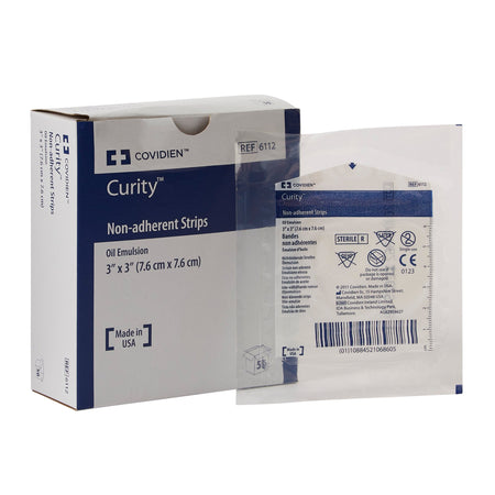 Curity Oil Emulsion Impregnated Dressing, 3 x 3 Inch-Oil Emulsion Impregnated Dressing Curity Square 3 X 3 Inch Sterile