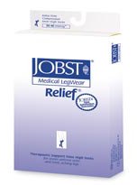 Jobst Relief Knee High Compression Stockings, X-Large, 15 - 20 mmHg-Compression Stocking JOBST Relief Knee High X-Large Beige Closed Toe