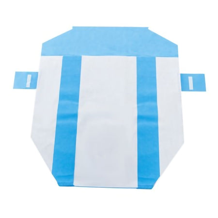 Smart-Fold H650 Sterilization Wrap, 40 x 47 Inch-SMART-FOLD* H650 Sterilization Wrap White / Blue 40 X 47 Inch Dual Layer SMS Polypropylene Steam / EO Gas / Hydrogen Peroxide