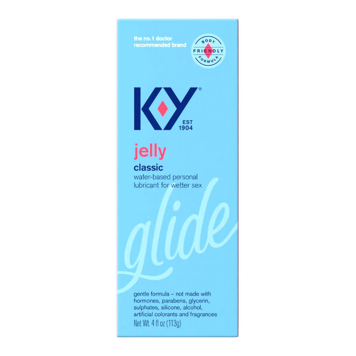 K-Y Glide Personal Lubricant, 4-ounce Tube-Personal Lubricant K-Y 4 oz. Tube NonSterile