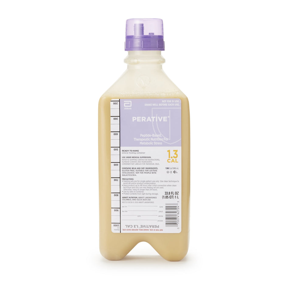 Perative Tube Feeding Formula, 33.8 oz. Ready to Hang Container-Tube Feeding Formula Perative 1.3 Cal Unflavored Liquid 33.8 oz. Bottle
