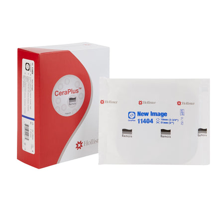 New Image CeraPlus Skin Barrier Trim to Fit Blue Code-"Ostomy Barrier New Image CeraPlus Trim to Fit, Extended Wear Adhesive Tape Borders 70 mm Flange Blue Code System Up to 2 Inch Opening"