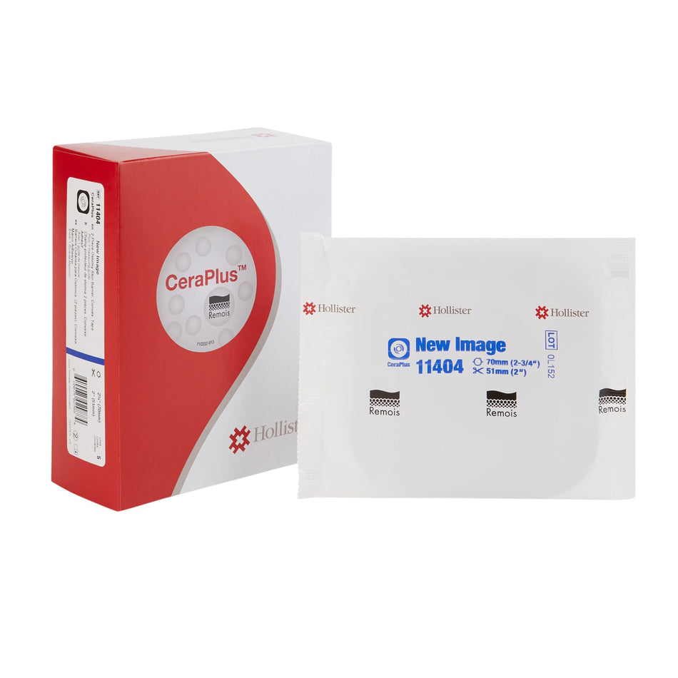 New Image CeraPlus Skin Barrier Trim to Fit Blue Code-"Ostomy Barrier New Image CeraPlus Trim to Fit, Extended Wear Adhesive Tape Borders 70 mm Flange Blue Code System Up to 2 Inch Opening"