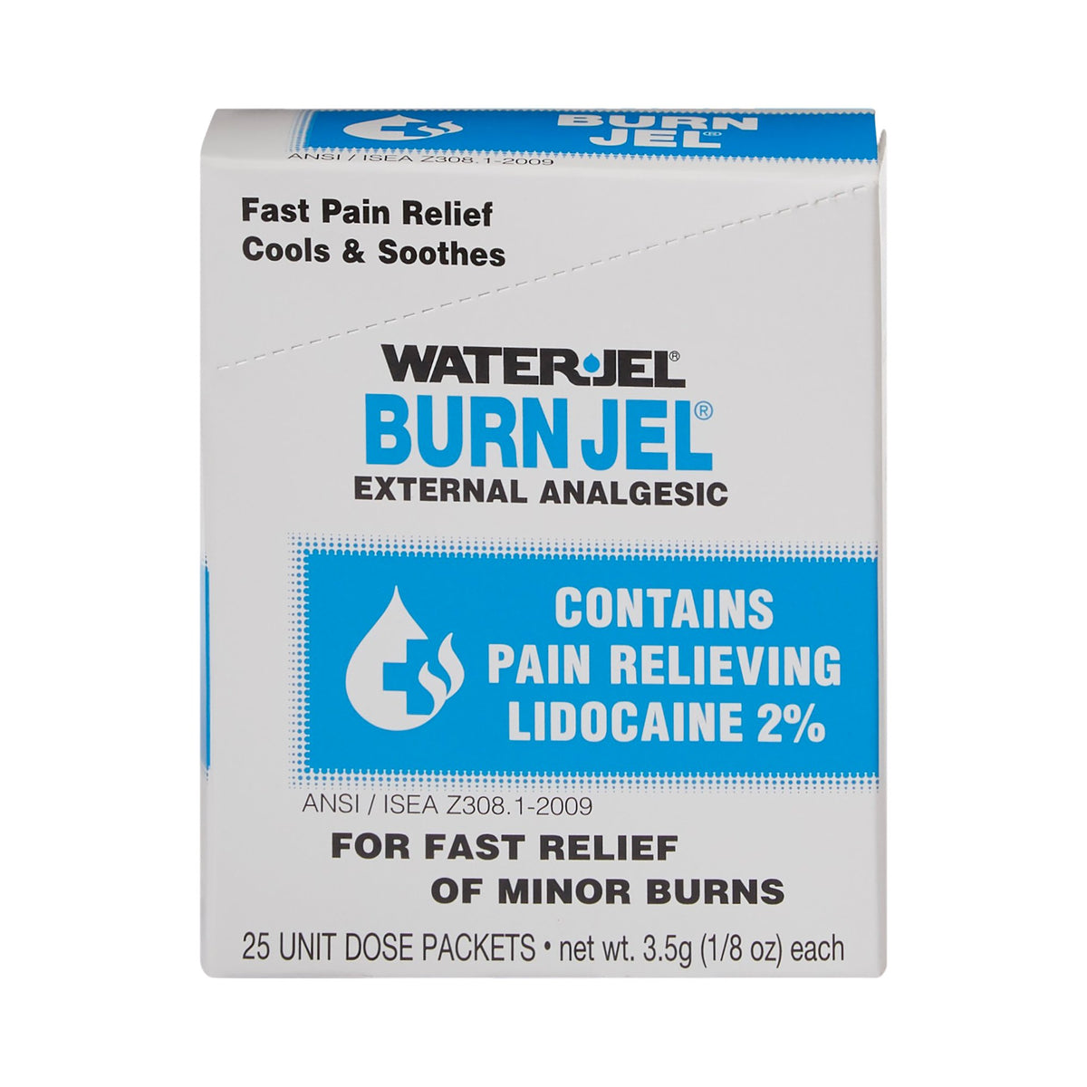 Water Jel Burn Jel Lidocaine Burn Relief-Burn Relief Water Jel Burn Jel Topical Gel 3.5 Gram Individual Packet