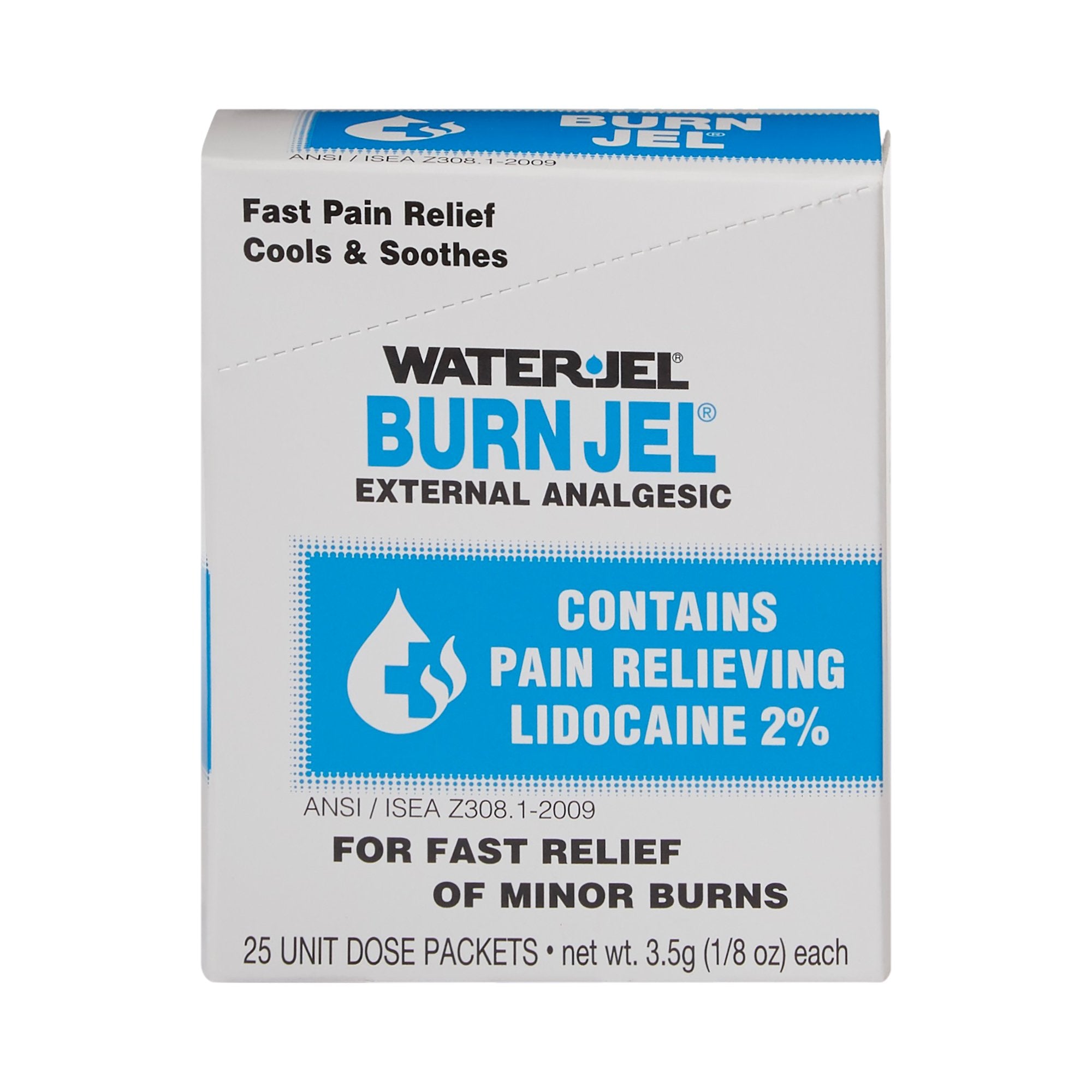Water Jel Burn Jel Lidocaine Burn Relief-Burn Relief Water Jel Burn Jel Topical Gel 3.5 Gram Individual Packet