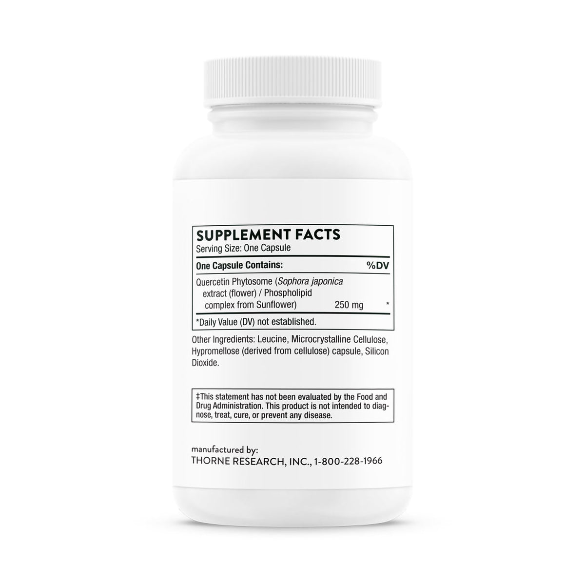 Thorne Quercetin Phytosome Dietary Supplement-Dietary Supplement THORNE Quercetin Phytosome Various Strengths Capsule 60 per Bottle