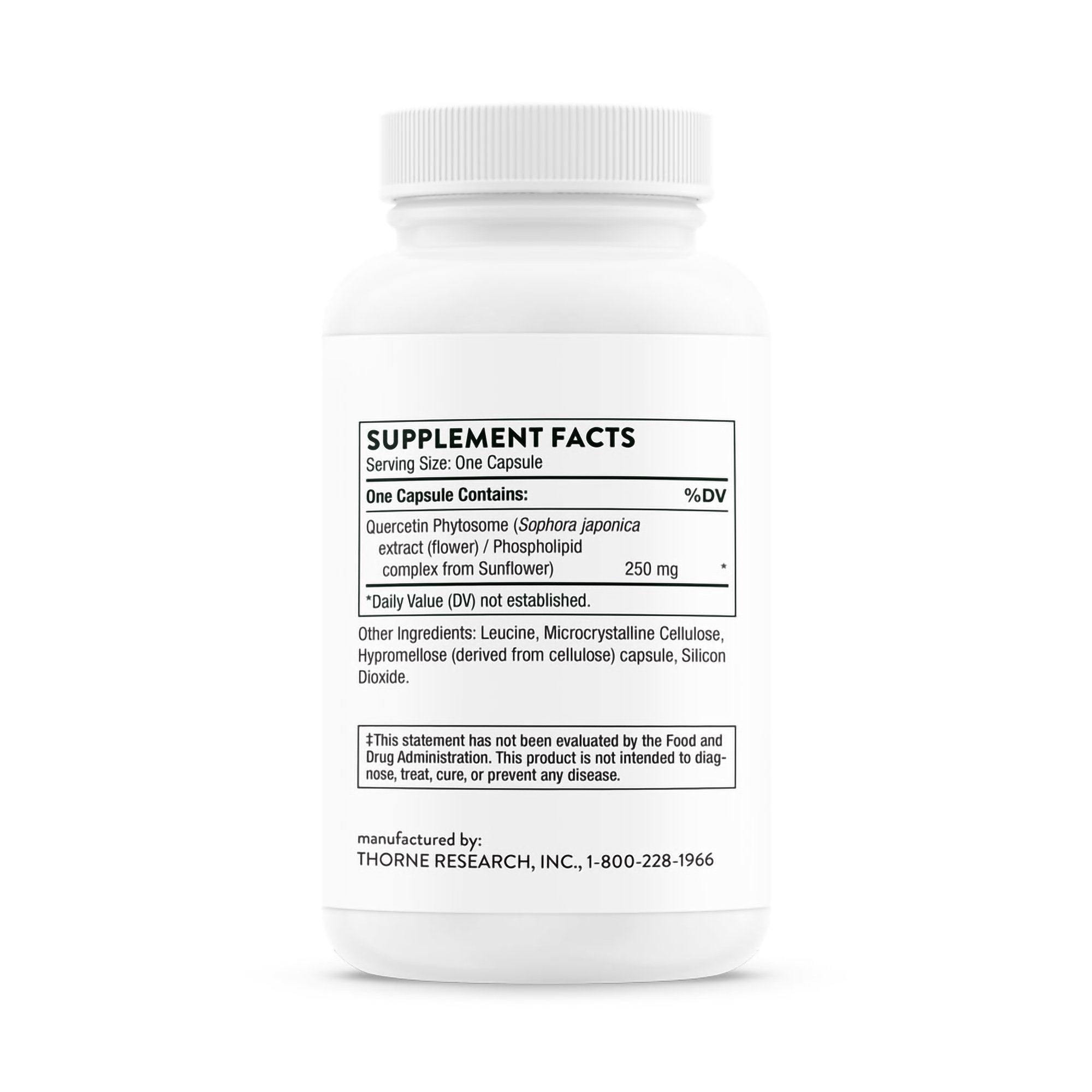 Thorne Quercetin Phytosome Dietary Supplement-Dietary Supplement THORNE Quercetin Phytosome Various Strengths Capsule 60 per Bottle