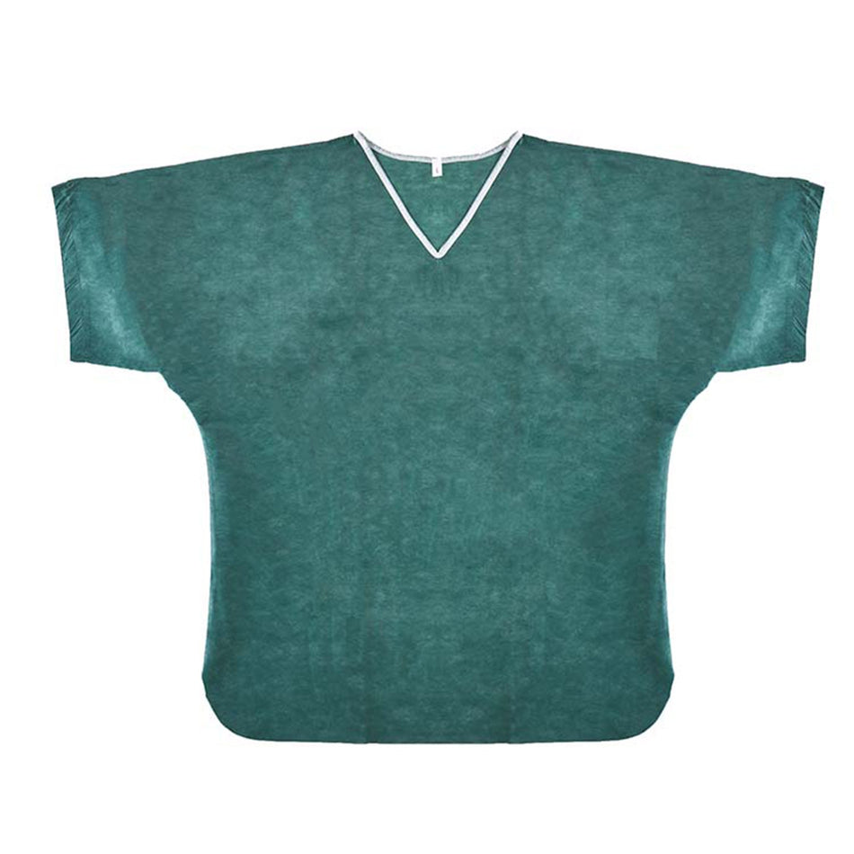 Graham Medical Short Sleeve Scrub Shirt, Green, X-Large-Scrub Shirt X-Large Green Without Pockets Short Sleeve Unisex