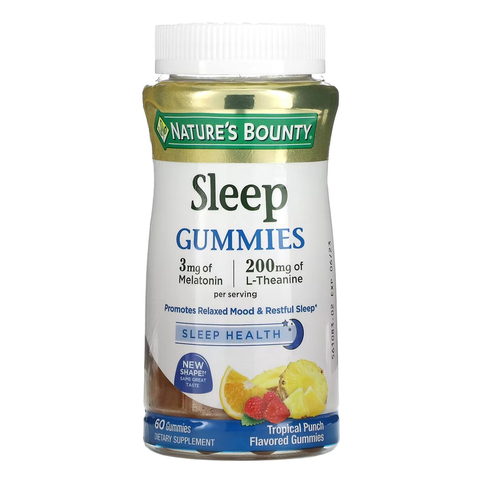Nature's Bounty Sleep Gummies Topical Punch Flavor-Sleep Aid Nature's Bounty 60 per Bottle Gummy 3 mg Strength