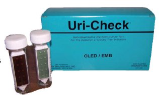 Uri-Check Prepared Media for Urinalysis Tests-Prepared Media Uri-Check Cystine Lactose Electrolyte Deficient (CLED) / EMB Agar Urine Paddle