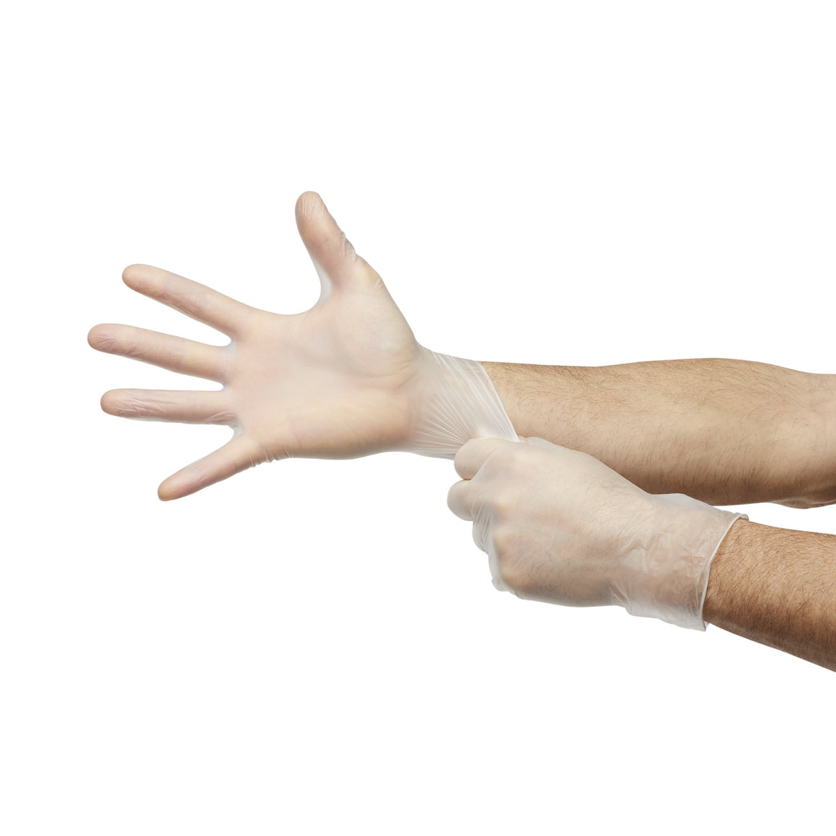McKesson Confiderm Vinyl Exam Glove, Medium, Clear-Exam Glove McKesson Confiderm Medium NonSterile Vinyl Standard Cuff Length Smooth Clear Not Rated