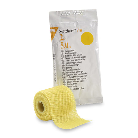 3M Scotchcast Plus Yellow Cast Tape, 2 Inch x 4 Yard-Cast Tape 3M Scotchcast Plus 2 Inch X 12 Foot Fiberglass / Resin Yellow