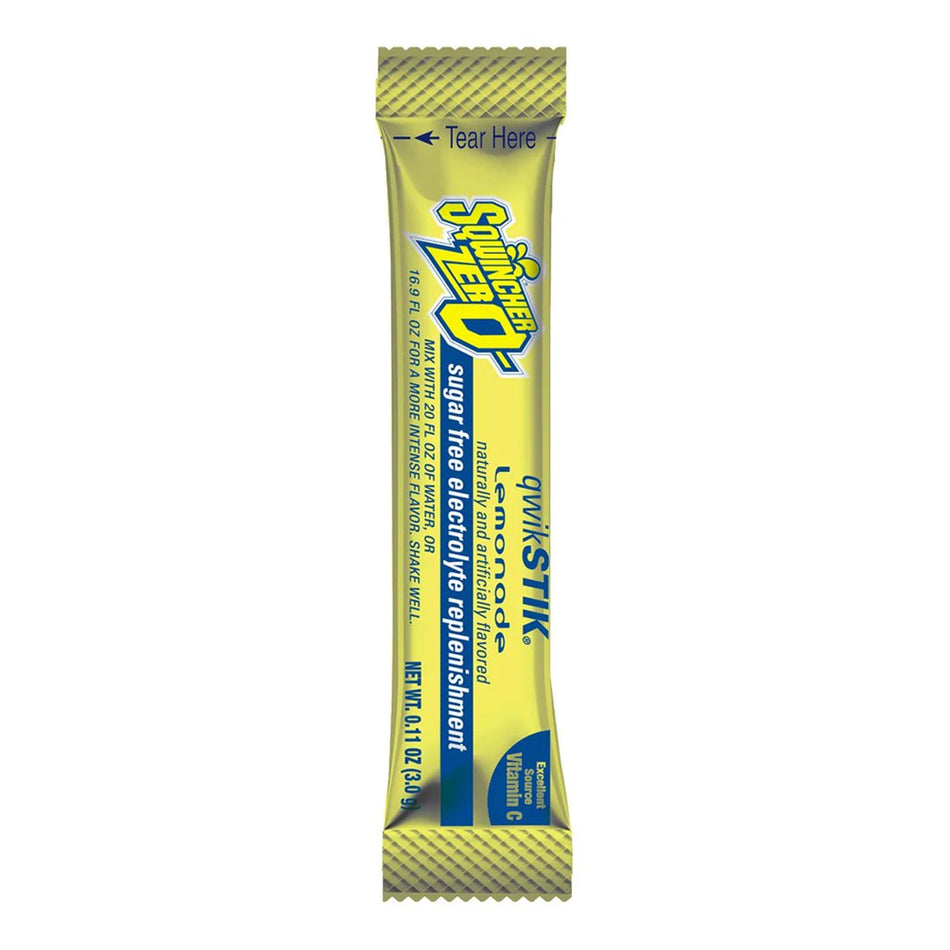 Sqwincher� Quik Stik� Zero Lemonade Electrolyte Replenishment Drink Mix-Oral Electrolyte Solution Sqwincher� Quik Stik� Zero Lemonade Flavor 0.11 oz. Electrolyte