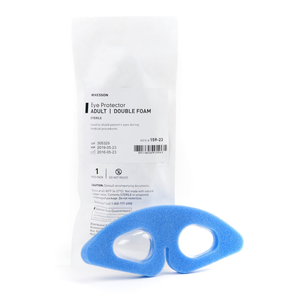 McKesson Double Foam Eye Protector, 2.875 x 8.125 Inch-Eye Protector McKesson 2-9/10 X 8-1/8 Inch