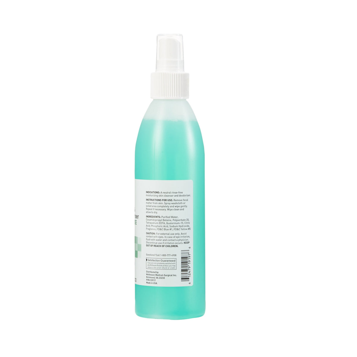McKesson Rinse-Free Perineal Wash, Herbal Scent, 8 oz.-Rinse-Free Perineal Wash McKesson Liquid 8 oz. Pump Bottle Herbal Scent