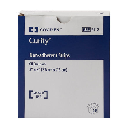 Curity Oil Emulsion Impregnated Dressing, 3 x 3 Inch-Oil Emulsion Impregnated Dressing Curity Square 3 X 3 Inch Sterile
