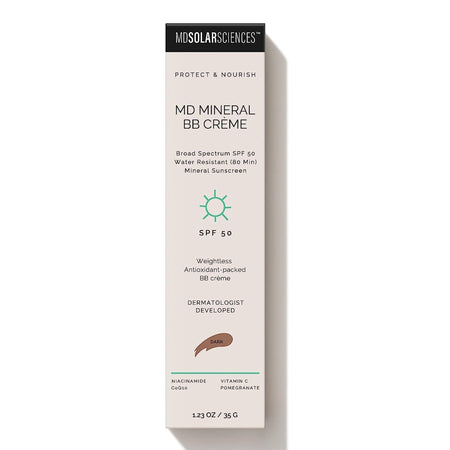 MDSolarsciences MD Mineral BB Crme SPF 50, Dark-Makeup with Sunscreen MDSolarsciences MD Mineral BB Crme SPF 50 Cream 1.23 oz. Tube