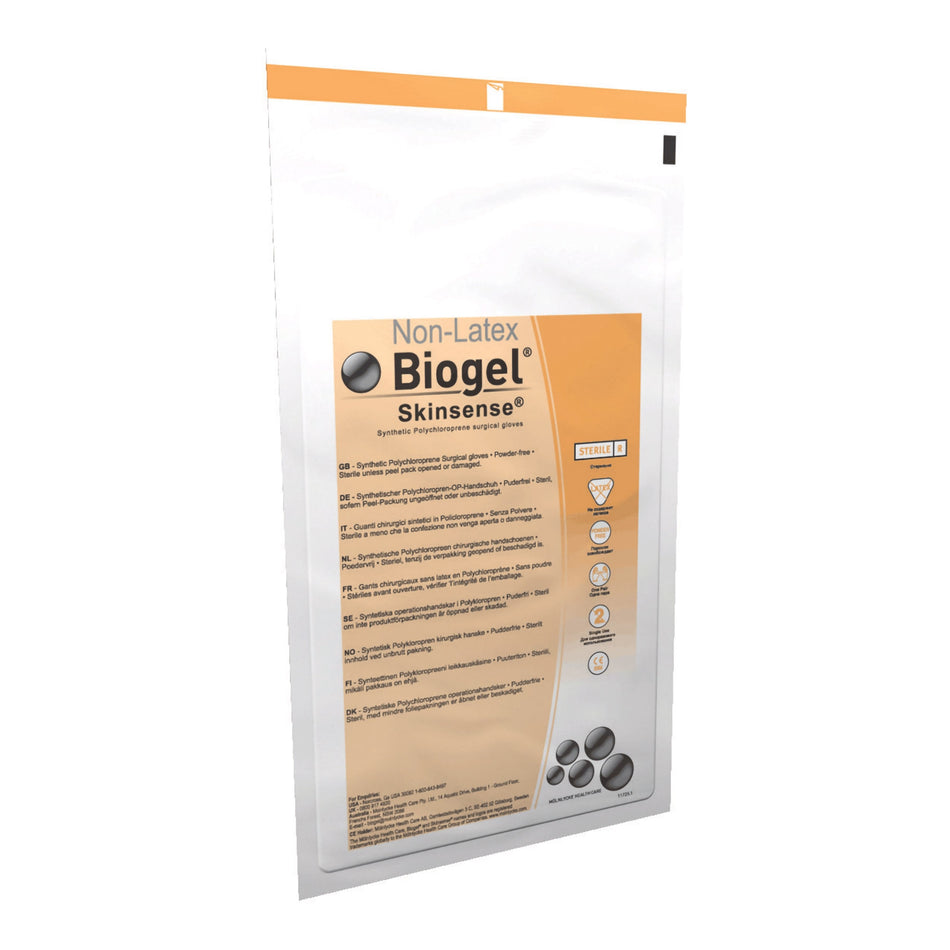 Biogel Skinsense Polyisoprene Surgical Glove, Size 7, Straw Color-Surgical Glove Biogel Skinsense Size 7 Sterile Polyisoprene Standard Cuff Length Micro-Textured Straw Not Chemo Approved