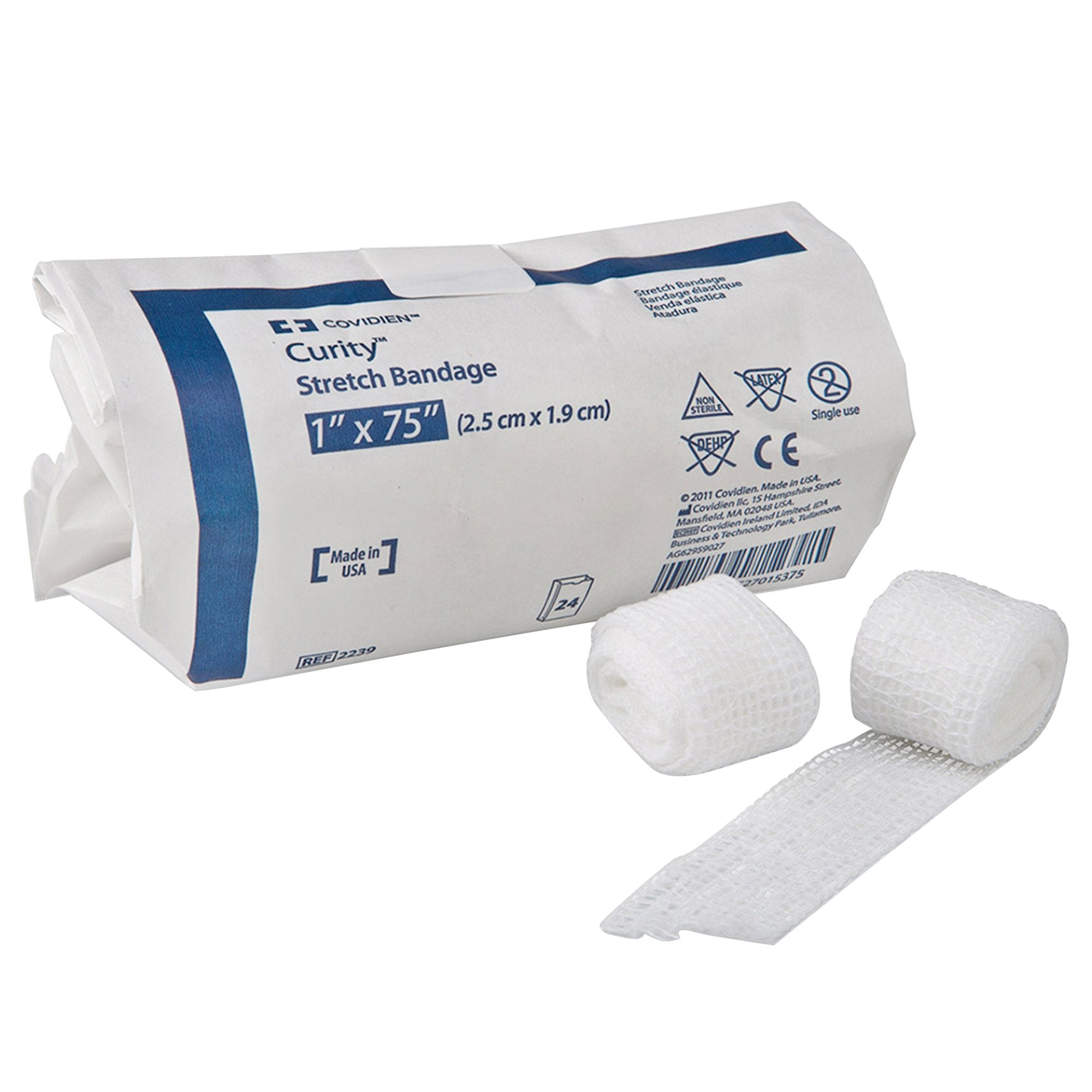 Curity Conforming Bandage, 1 x 75 Inch, 1-Ply-Conforming Bandage Curity 1 X 75 Inch 1-Ply NonSterile 24 per Pack
