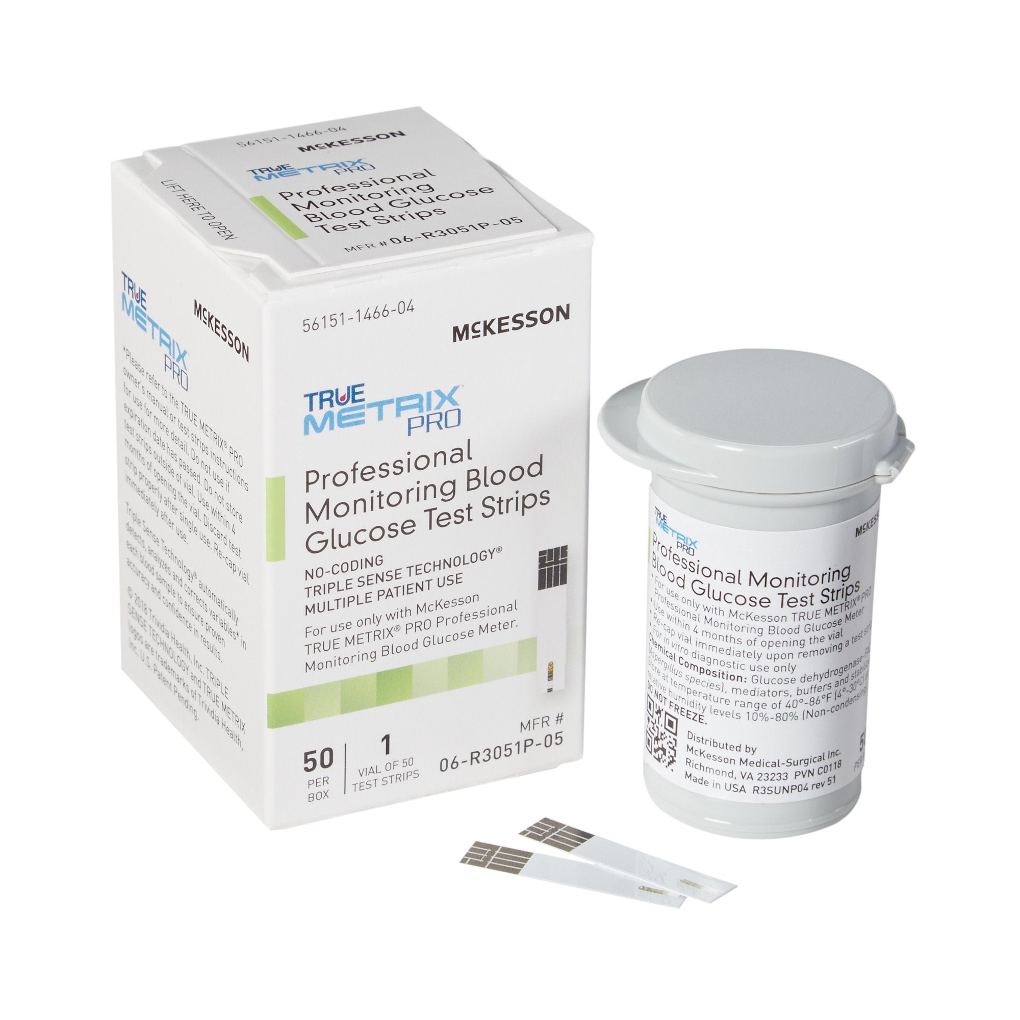 McKesson TRUE METRIX PRO Blood Glucose Test Strips-Blood Glucose Test Strips McKesson TRUE METRIX PRO 50 Strips per Pack