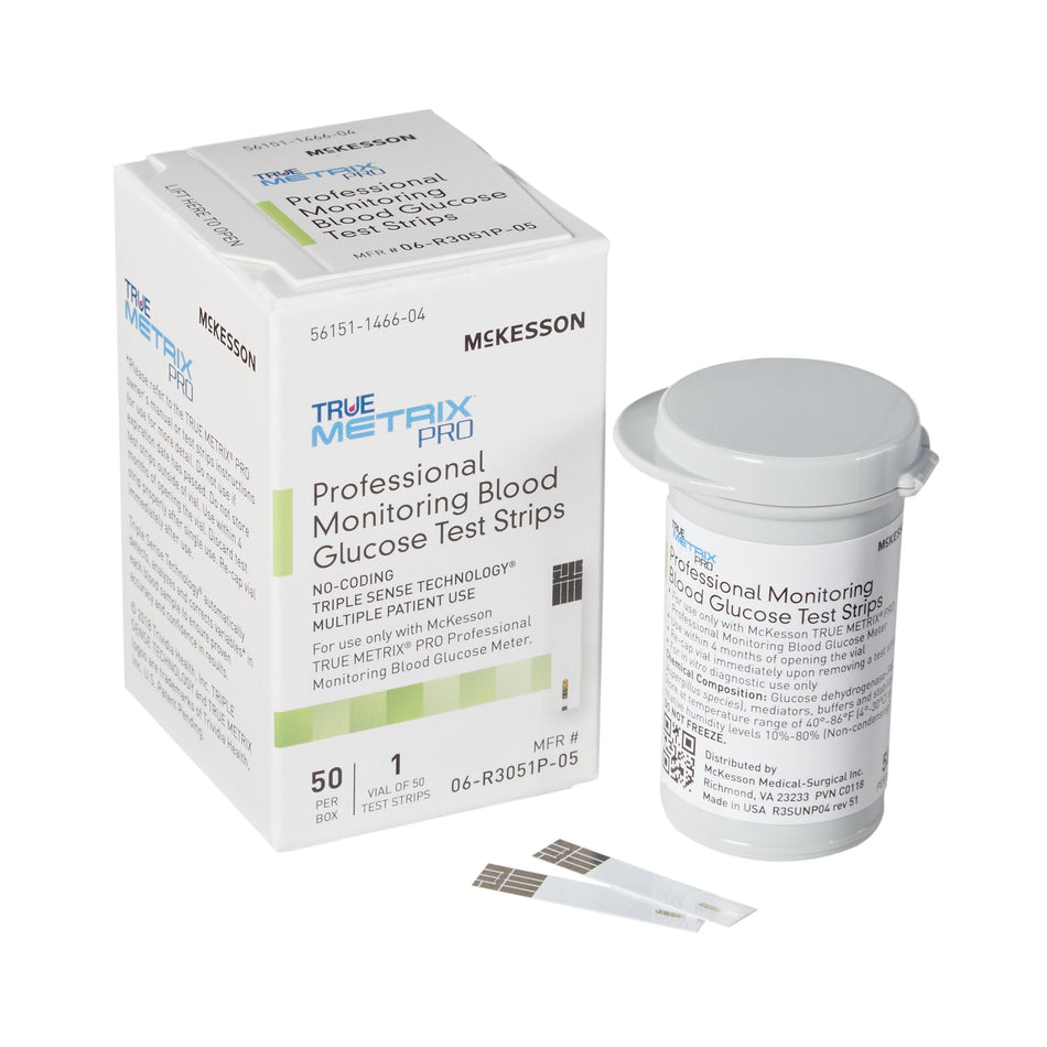 McKesson TRUE METRIX PRO Blood Glucose Test Strips-Blood Glucose Test Strips McKesson TRUE METRIX PRO 50 Strips per Pack