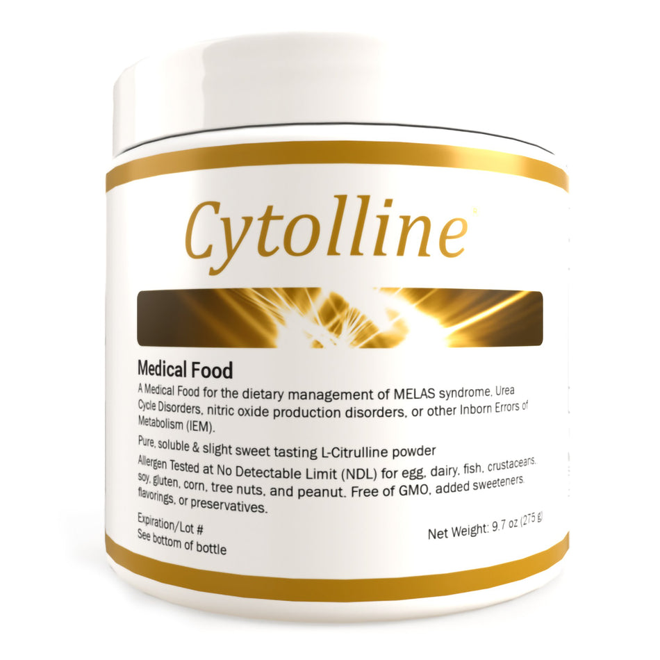Cytolline Medical Food for the Dietary Management of MELAS Syndrome, 275-gram Jar-Oral Supplement Cytolline Unflavored Powder 275 Gram Jar