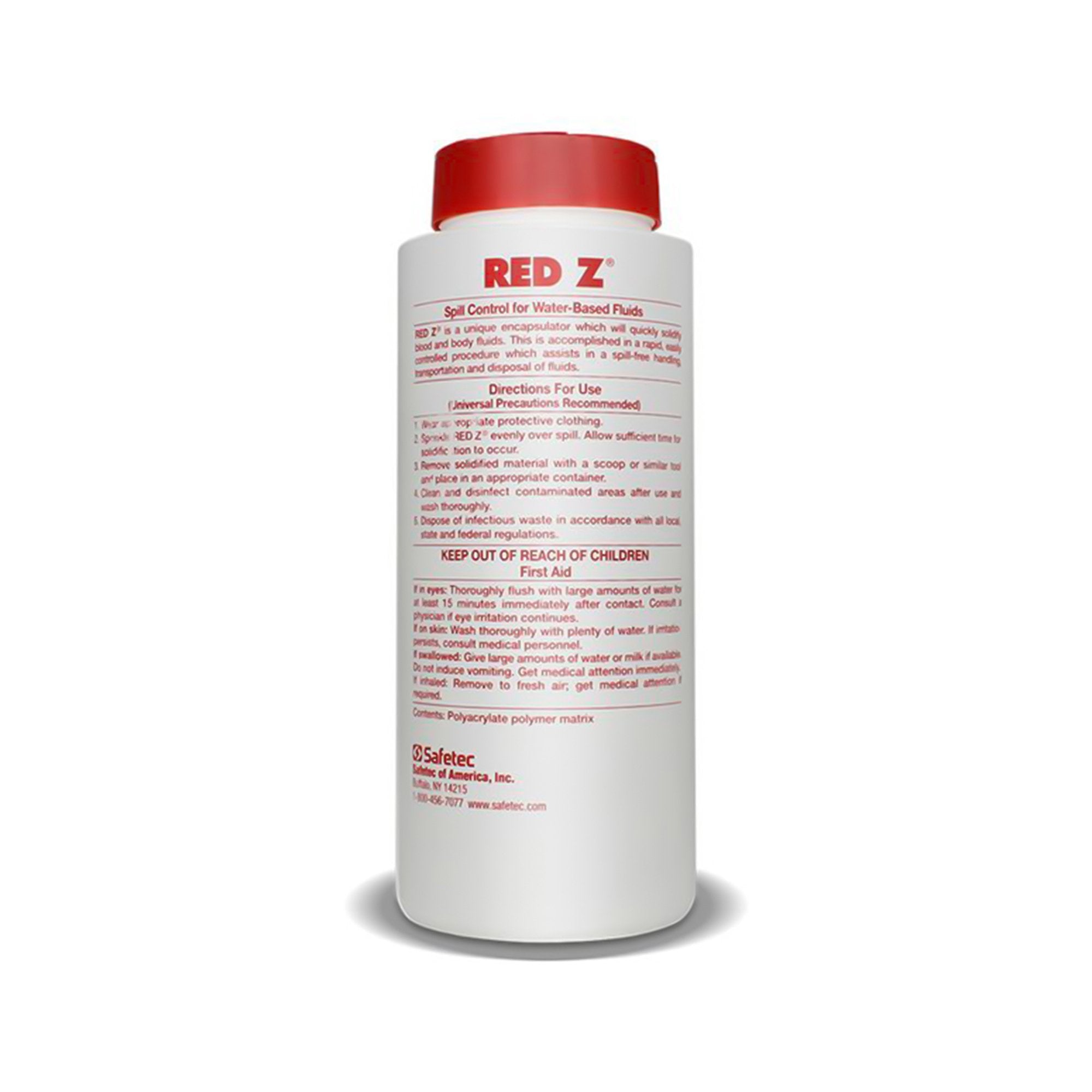 Red Z Spill Control Solidifier-Spill Control Solidifier Red Z Shaker Top Bottle 15 oz.