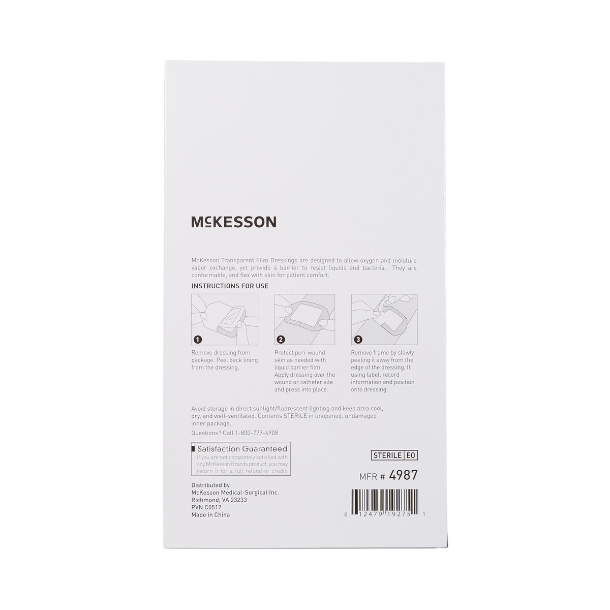 McKesson Octagonal Sterile Dressing with Frame-Style Delivery, 6 x 8 Inch, Transparent-Transparent Film Dressing McKesson 6 X 8 Inch Frame Style Delivery Octagon Sterile