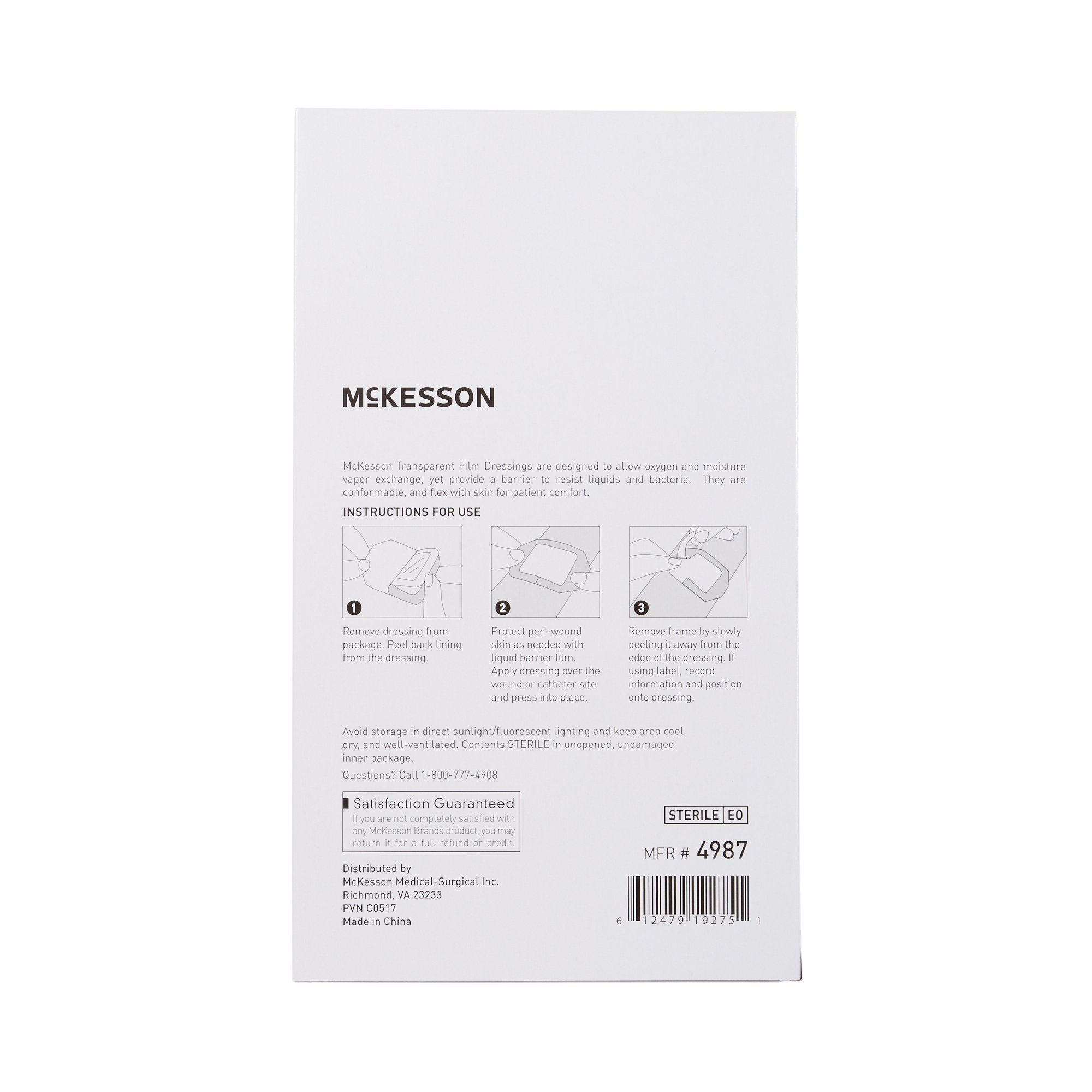 McKesson Octagonal Sterile Dressing with Frame-Style Delivery, 6 x 8 Inch, Transparent-Transparent Film Dressing McKesson 6 X 8 Inch Frame Style Delivery Octagon Sterile