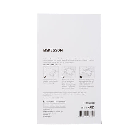 McKesson Octagonal Sterile Dressing with Frame-Style Delivery, 6 x 8 Inch, Transparent-Transparent Film Dressing McKesson 6 X 8 Inch Frame Style Delivery Octagon Sterile