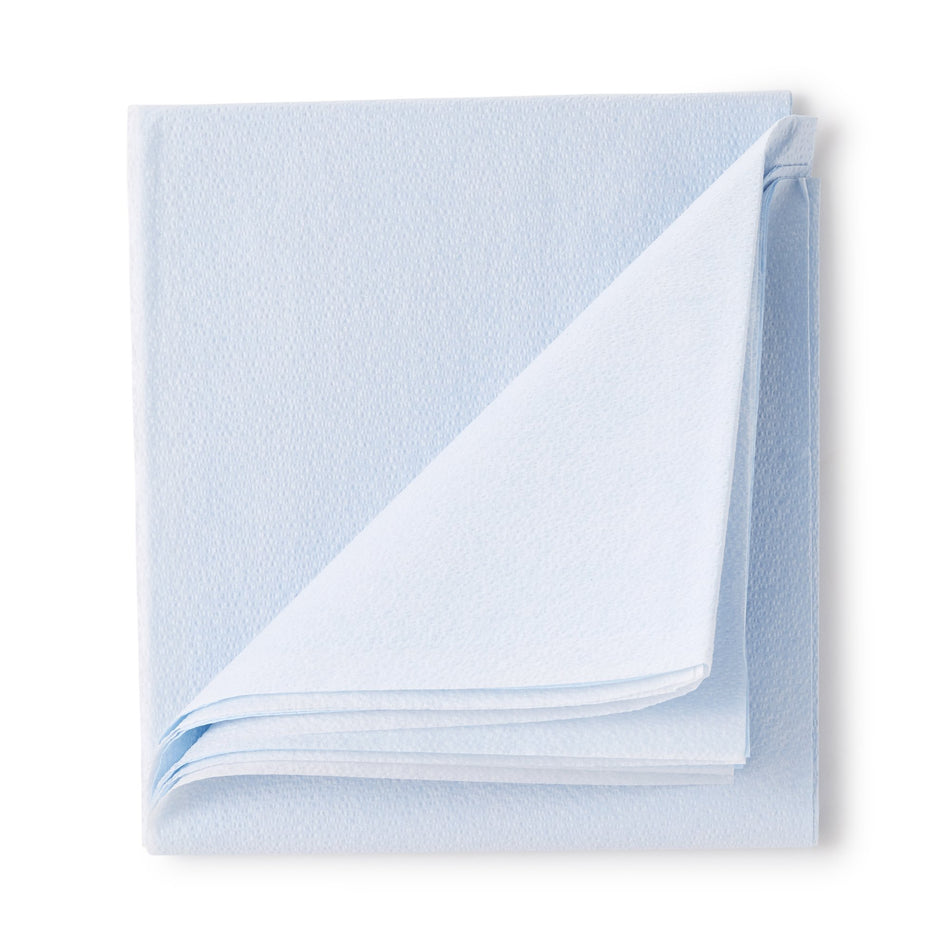 McKesson Blue Flat Stretcher Sheet, 40 x 90 Inch-Stretcher Sheet McKesson Flat 40 W X 90 L Inch Blue 50% Cellulose Tissue / 50% Polyethylene Film Disposable
