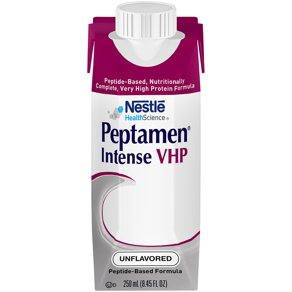 Peptamen Intense VHP Peptide-Based Formula, 8.45 oz Tetra Prisma-Tube Feeding Formula Peptamen Intense VHP Unflavored Liquid 250 mL Carton