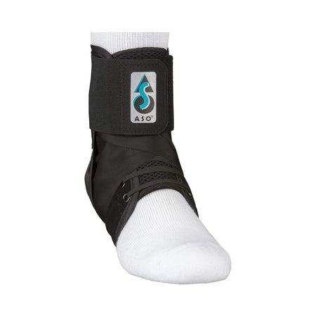 ASO Low Profile Ankle Support, Medium-Ankle Support ASO Medium Lace-Up / Hook and Loop Strap Closure Foot