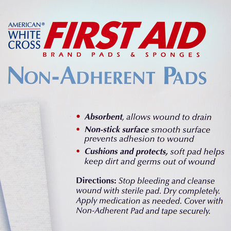 American White Cross Nonadherent Dressing, 3 x 4 Inch-Non-Adherent Dressing American White Cross 3 X 4 Inch Sterile 1 per Pack