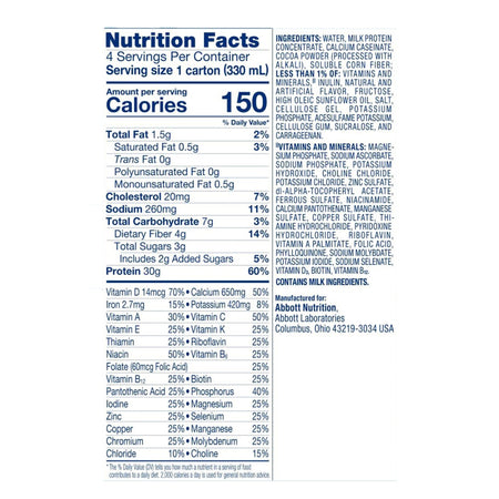 Oral Supplement Glucerna® Protein Smart Shake Chocolate Flavor Liquid 11 oz. Reclosable Carton