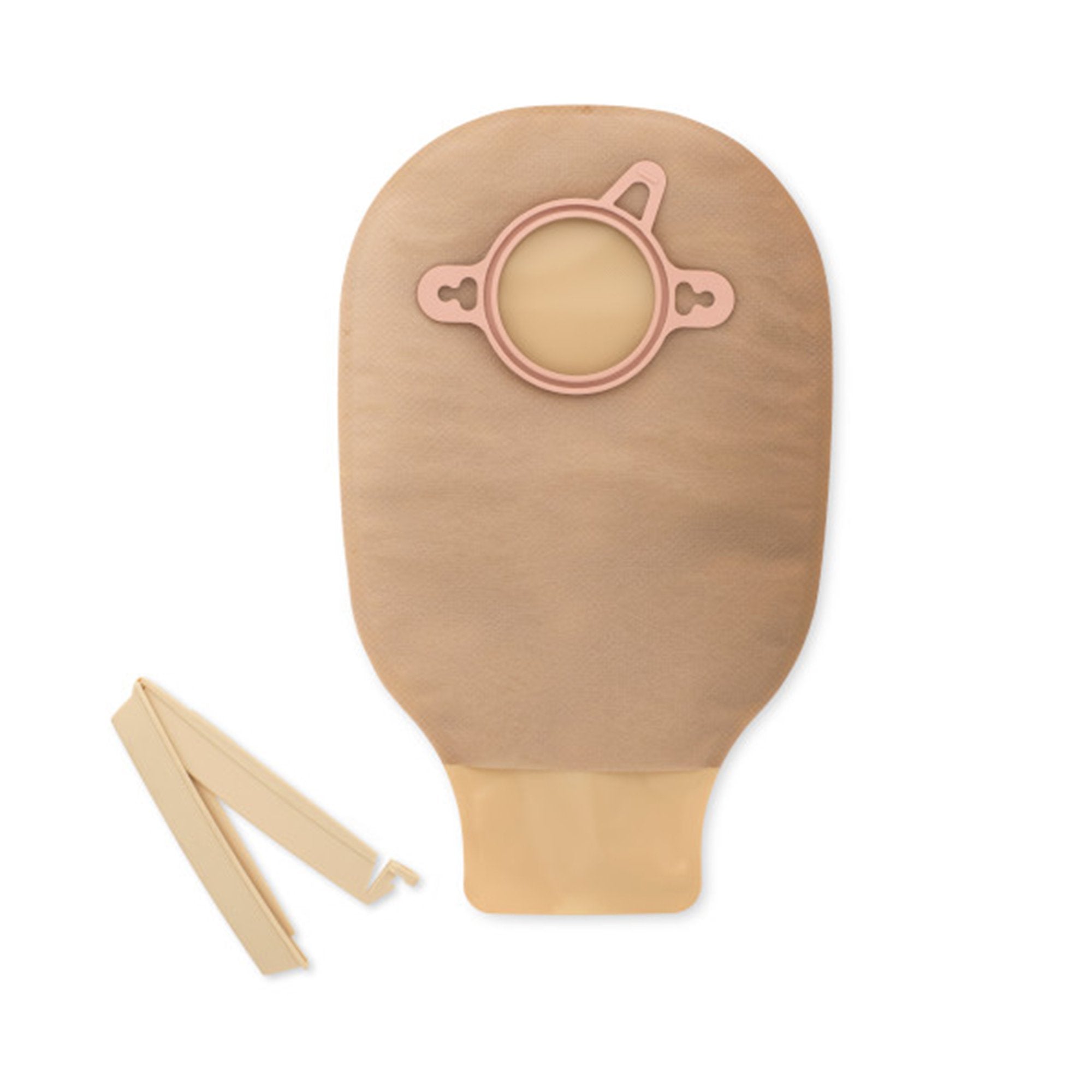 New Image Drainable Beige Colostomy Pouch, 9 Inch Length, Mini , 2 Inch Flange-"Colostomy Pouch New Image Two-Piece System 9 Inch Length, Mini Drainable"
