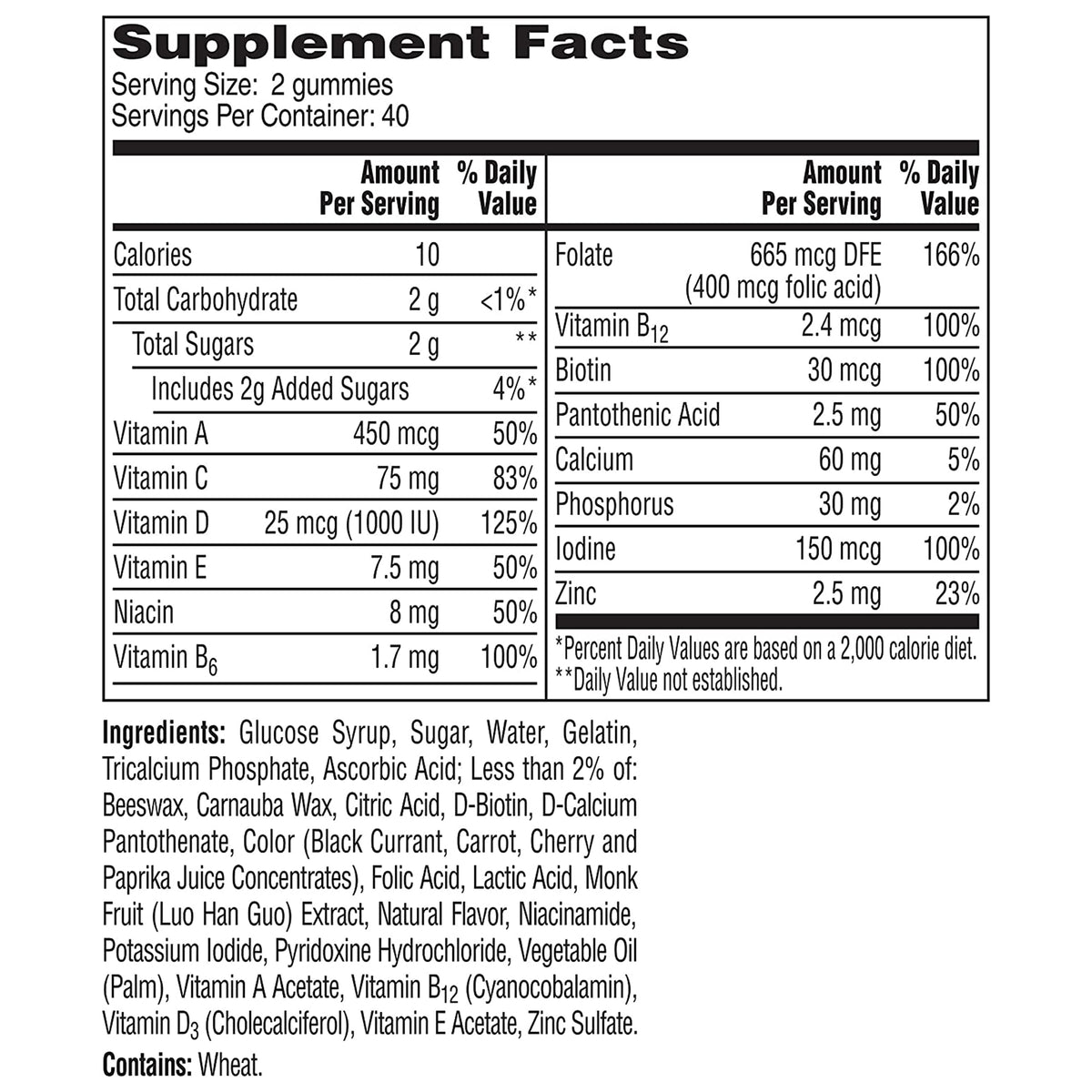 One-A-Day VitaCraves Women's Multi Gummies-Multivitamin Supplement VitaCraves Women's Gummy 80 per Bottle Assorted Fruit Flavor
