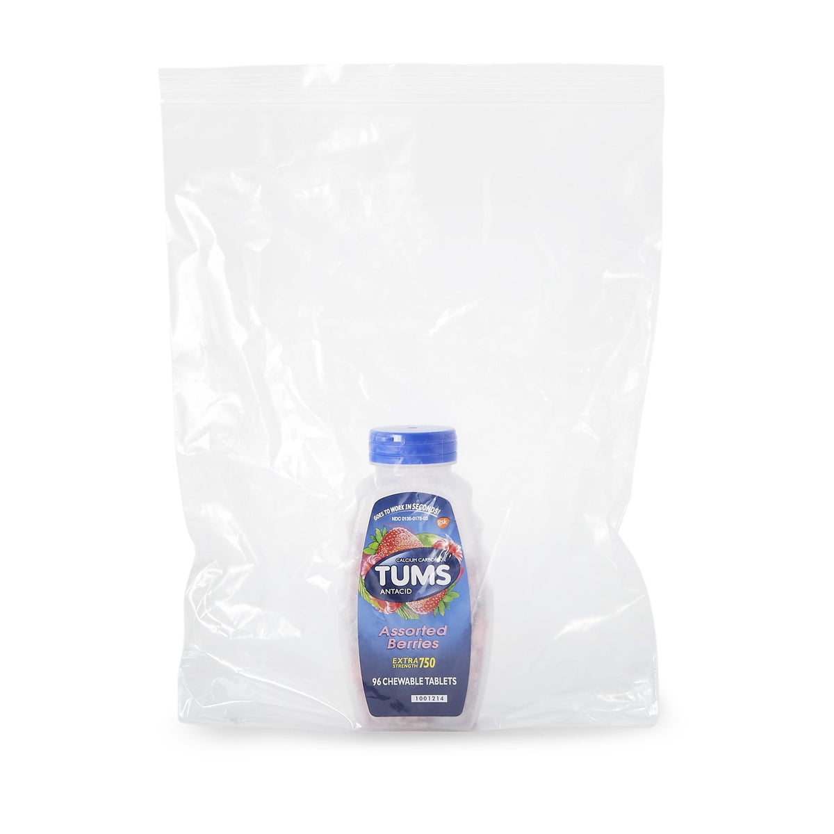 Tums Extra Strength Antacid-Antacid Tums Extra Strength 750 mg Strength Chewable Tablet 96 per Bottle