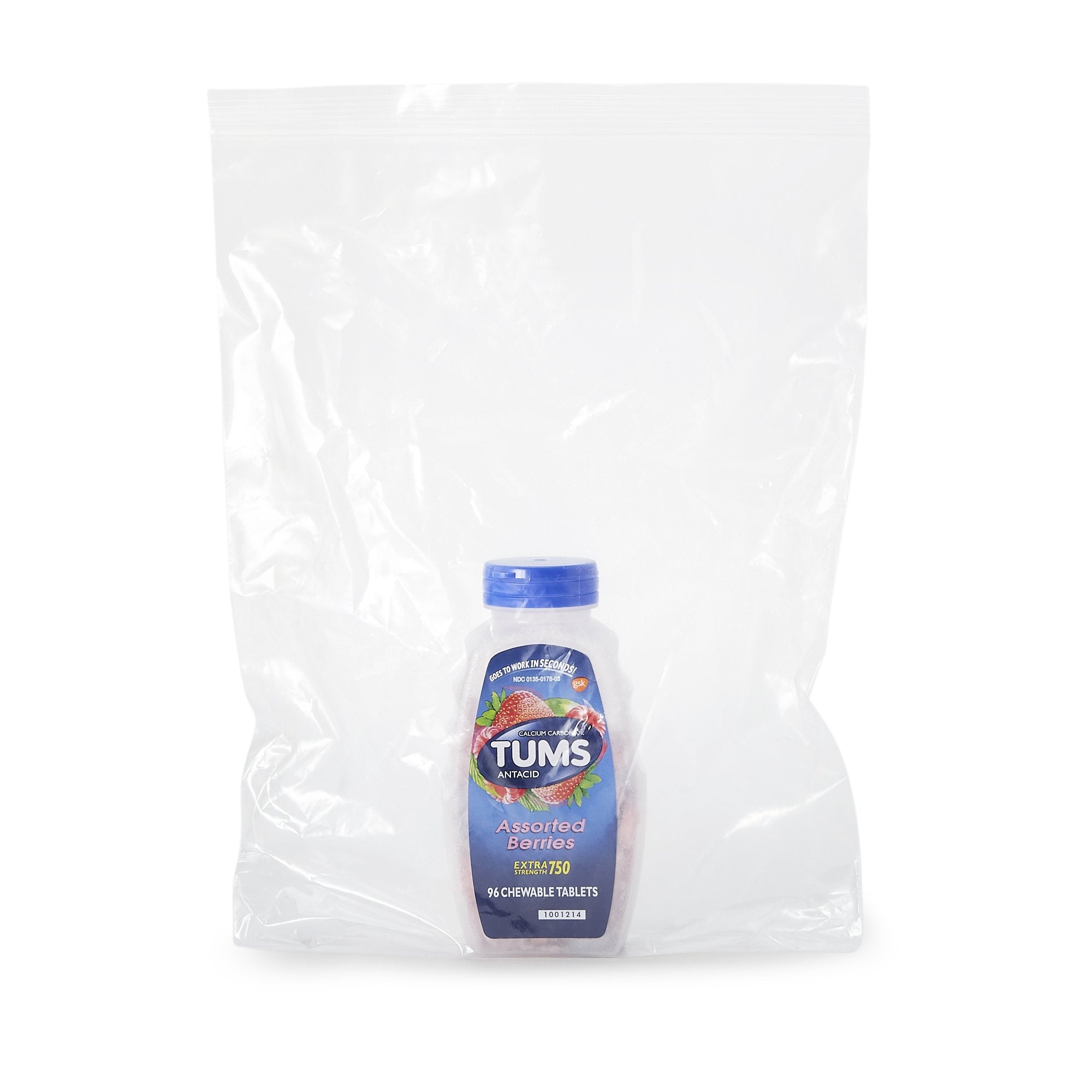 Tums Extra Strength Antacid-Antacid Tums Extra Strength 750 mg Strength Chewable Tablet 96 per Bottle