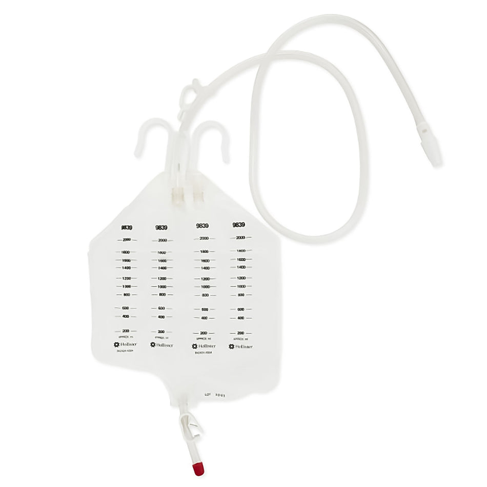 Hollister Urinary Drain Bag, Anti-Reflux, 2000 ml, Vinyl-Urinary Drain Bag Hollister Anti-Reflux Valve Sterile 2000 mL Vinyl