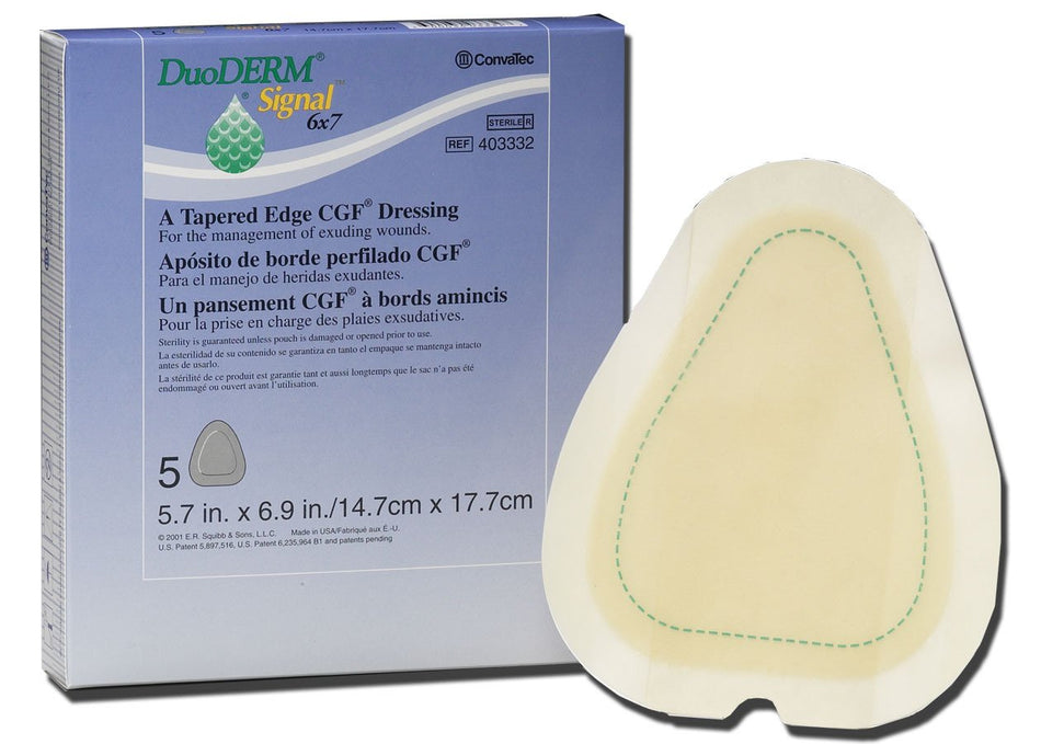 DuoDerm� Signal� Hydrocolloid Dressing, 6 x 7 Inch Triangle-Hydrocolloid Dressing DuoDERM� Signal� 6 X 7 Inch Triangle